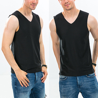 Mężczyźni lodowy jedwab podkoszulki koszulki letnia oddychająca koszulka podkoszulek męski Fitness Mesh szybkoschnący kamizelka bez rękawów kamizelka do biegania 4